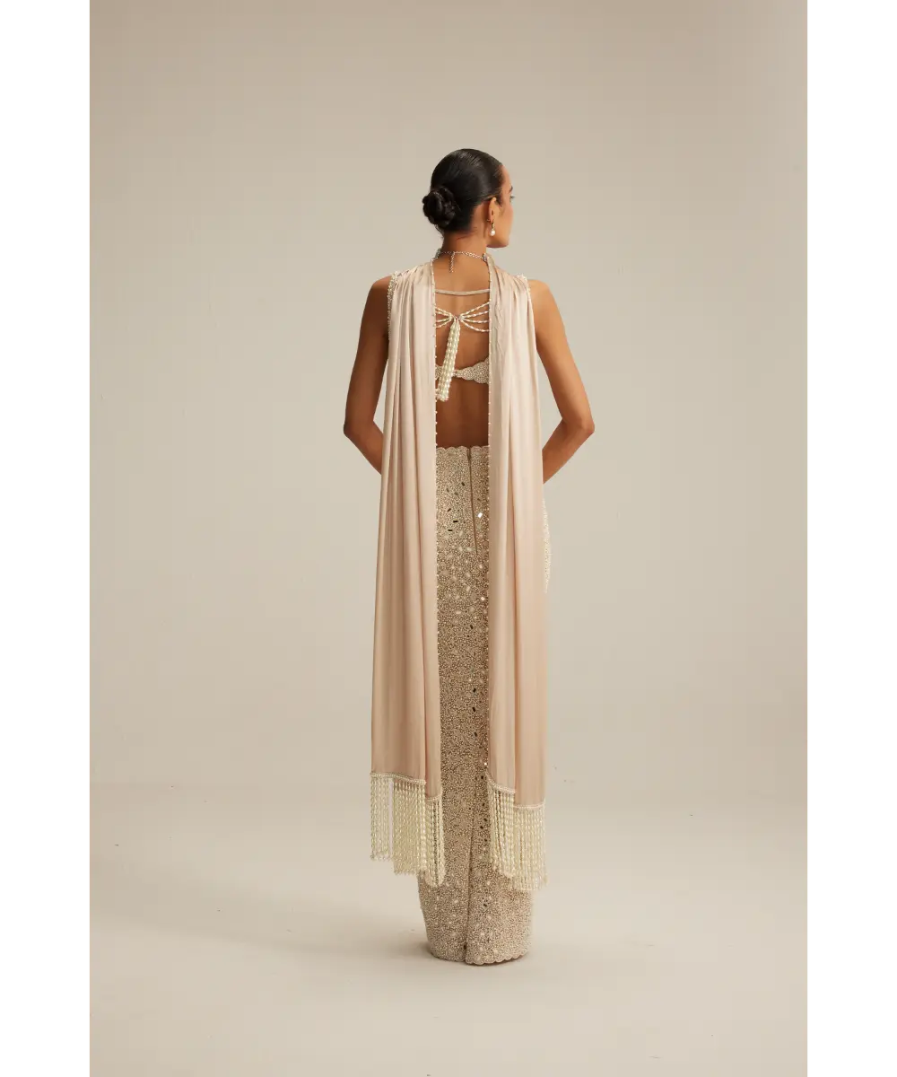 VVANI VATS- Light Beige Pencil Skirt Set